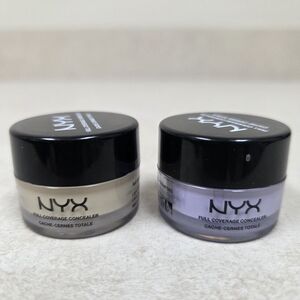 Lot 2 NYX Full Coverage Light Weight Concealer (CJ10 Yellow & CJ11 Lavender)